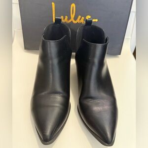 Lulu's Black Heeled Boots